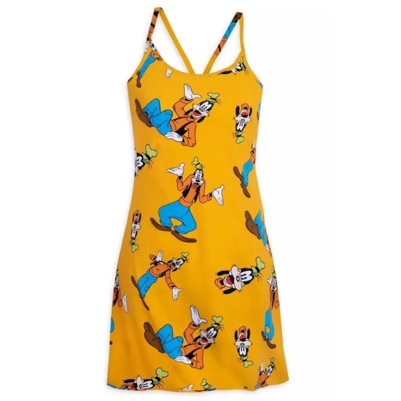 Disney Dresses & Skirts - Disney X Outdoor Voices - Womens Dress (Medium) Orange Goofy All Over Print NWOT